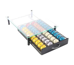 Tiroir de rangement en métal pour Capsules de café, rangement en verre trempé, rangement pour dosettes de café <span class=keywords><strong>Dolce</strong></span> <span class=keywords><strong>Gusto</strong></span>, 40 pièces - Product Image 2
