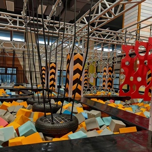 <span class=keywords><strong>Parc</strong></span> de trampolines intérieur multifonctionnel avec cordes d'escalade pour le jeu et le divertissement des enfants dans les centres commerciaux - Product Image 2