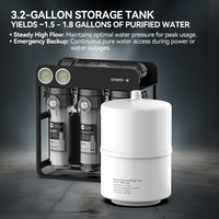 Système d'osmose inverse 75 GPD OEM/ODM à 5 étapes pour la maison, filtre à eau sous évier, purificateur d'eau avec réservoir