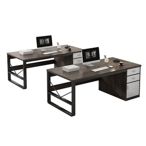 <span class=keywords><strong>Bureau</strong></span> de travail minimaliste au design moderne, ensemble chaise et <span class=keywords><strong>bureau</strong></span> pour employés, <span class=keywords><strong>bureau</strong></span> d'ordinateur simple en PVC, sans peinture, haute qualité - Product Image 5