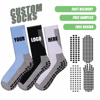 Chaussettes de sport personnalisées avec logo, chaussettes athlétiques légères, chaussettes à grip personnalisées pour le basketball, le volley-ball et le football
