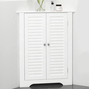Home Cottage Tenture murale montée <span class=keywords><strong>placard</strong></span> blanc flottant MDF bois <span class=keywords><strong>toilette</strong></span> rangement salle de bain armoire avec porte-serviettes - Product Image 6