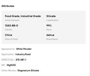 Silicate de magnésium de qualité alimentaire MgSiO3 en poudre, fourni par l'usine, pour le filtrage et la purification des huiles comestibles - Product Image 6