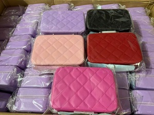 Grande capacità impermeabile custodia cosmetica di lusso in pelle PU borsa per il trucco <span class=keywords><strong>con</strong></span> <span class=keywords><strong>specchio</strong></span> per i viaggi - Product Image 6