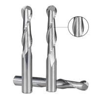4mm/6mm Schaft 2-Klingen Spiral-Kugelfräser aus Wolframkarbid 45HRC CNC-Fräser Holzfräser ODM OEM