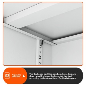 Armoire de <span class=keywords><strong>bureau</strong></span> moderne en acier de conception industrielle Nouveau <span class=keywords><strong>casier</strong></span> de rangement en métal avec 2 portes en verre plat pour atelier, salle de sport ou école - Product Image 4