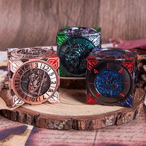 Nuevo Juego de Dados Giratorios de 6 Caras 7 en 1, Dados Metálicos <span class=keywords><strong>DND</strong></span>, Dados Únicos con Diseño de Goblinos, Regalos Metálicos de D&D, Gran Venta 2025 - Product Image 1