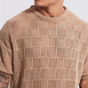 2023 tricot Logo personnalisé survêtement décontracté élastique été tenues Shorts décontracté Joggers sport grande taille ensembles courts pour hommes - Product Image 3