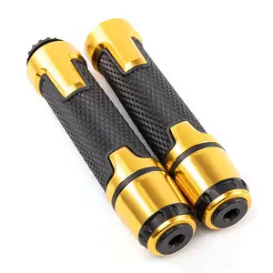 Universal Handlebar Grips 7/8 inches (22mm) Aluminum Soft Rubber Motorcycle Scooter