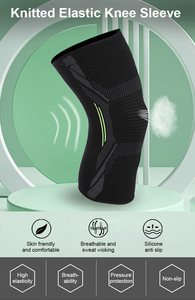 Genouillère de compression respirante en tricot 3D antidérapante de haute qualité pour la course à pied, le cyclisme et la musculation - Product Image 2