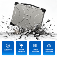 Tablette PC robuste industrielle I7 I9 de 15,6 pouces, ordinateur portable robuste avec Windows 10 pour l'exploitation minière