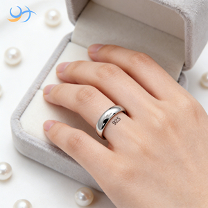 Bague de mariage unisexe confortable pour couple |   Bague de promesse gravable pour mariage, fiançailles et anniversaire - Product Image 5