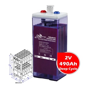 CSסוללה 2V 490Ah אחסון כוח צינורי ג'ל OPzS סוללה למפעלי חשמל סין עמידה OPzV2-490 7OPzS490 Ava