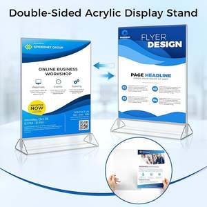 <span class=keywords><strong>8</strong></span>แพ็ค<span class=keywords><strong>8</strong></span>.5x11ที่ใส่ป้ายอะคริลิคใสกรอบอะคริลิกตัวเลขโต๊ะพลาสติกที่วางเมนูใบปลิวจัดแสดงสองด้านสำนักงาน - Product Image 2