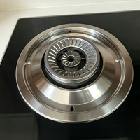 Kompor Gas Portabel China dengan Top Table Kaca Temper, 2 Tungku, untuk Peralatan Dapur Rumah