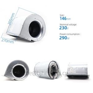 D2D146-AA02-11 ebmpapst 230V AC 290W 0.81A 2250RPM ABB Schneider SIEMENS ช่องนำเข้าคู่ทางด้านหน้าพัดลมระบายความร้อนแบบแรงเหวี่ยง - Product Image 2