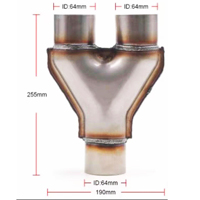 Nuevo Tubo de Escape de Acero Inoxidable BingChuan 409 de Alta Calidad, Tipo Y/X, Conexión Triple/H, 51-76MM, Reemplazo Universal 1