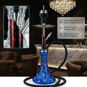 Cachimba con Diseño de Tótem, Cuerpo Texturizado, Opción Multicolor, Manguera Única, Reutilizable, para Fiestas y Bares - Product Image 1