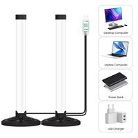 Lumière ambiante RGBIC, lumineuse double face, télécommande 24 touches, application intelligente, lampe de bureau LED, lumière ambiante, lampe de sol
