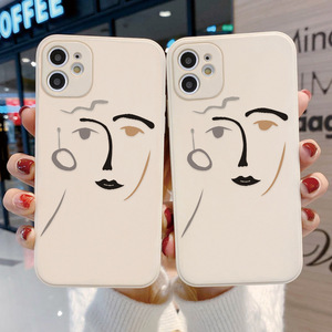 Custodia per telefono cellulare in Silicone TPU con stampa geometrica a bordo diritto per Iphone 7 8 X Xr Xs 11 12 13 14 15 16 17 Pro Max - Product Image 2