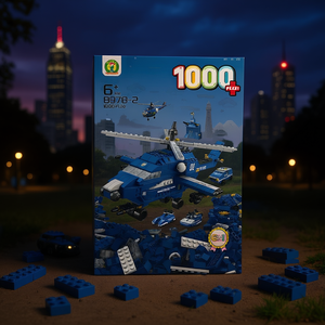 Blocs de construction d'hélicoptère 1000 pièces 6+ ans Ensemble police - Product Image 3