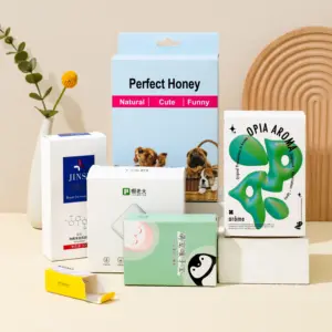 Aangepaste Opvouwbare Verpakking Sweet Box Met Logo Karton Voor Snacks Voedsel Snoep Suiker