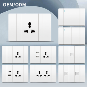 118-Type Multi-Port Combination Socket Safe Durable 110V/250V Multi-Functional Universal Wall Switch Socket - Product Image 1
