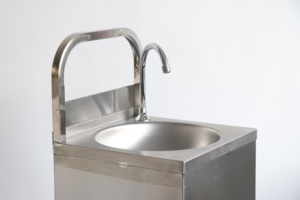 Chậu rửa tay di động bằng thép không gỉ thủ công tùy chỉnh, có tủ đựng, dùng cho nhà bếp - Product Image 4