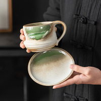 Tasse à café en céramique vintage créative, écologique, pour le bureau, les fêtes, en forme de céramique vintage
