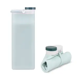 2024 New products silicon drinking collapsible water bottle/foldable water bottle