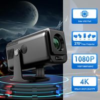 Vidéoprojecteur portable vertical IHOMELIFE ISMARTX14-V1 1080P avec correction automatique de la distorsion trapézoïdale, 500 lumens, haut-parleurs intégrés, système d'exploitation Android 13