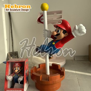 Figura de Resina Personalizada de <span class=keywords><strong>Mario</strong></span> <span class=keywords><strong>Bros</strong></span>, Escultura de Fibra de Vidrio para Exhibición en Tiendas - Product Image 2