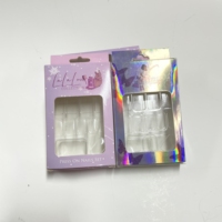 Boîte vide personnalisée pour ranger les faux ongles, lot de 10 pièces, avec insertion de faux ongles par EVA et Blister, emballage pour manucure, vente en gros