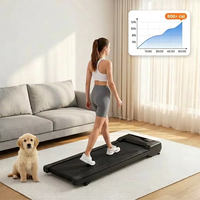 Tapis de marche électrique portable ultra-mince au design moderne pour entraînement quotidien sous le bureau, en promotion