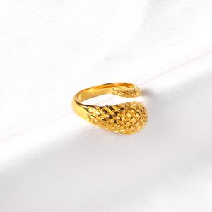 Anillo de Aro Verde Oscuro en Oro de 18k al por Mayor de Fábrica para Mujer y Hombre, Anillos de Dedo Sencillos Rellenos, Joyería - Product Image 5