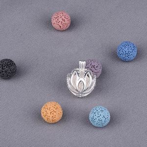 Collar con colgante de aroma, difusor de aceites esenciales, piedra de <span class=keywords><strong>Lava</strong></span>, Roca, perfume, aromaterapia - Product Image 3
