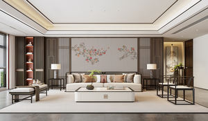 Carta da Parati Murale in Seta con Ricamo Botanico Chinoiserie Personalizzata per Camere da Letto e Sale da Pranzo, Design Paesaggistico Naturale Cinese Personalizzabile - Product Image 6