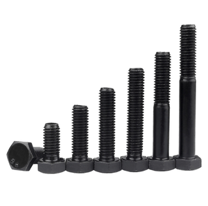 Grade12.9 Aço de alta resistência Hexagonal Parafusos M6-24 Full Tooth Parafusos com acabamento liso Fabricantes Atacado Cor preta
