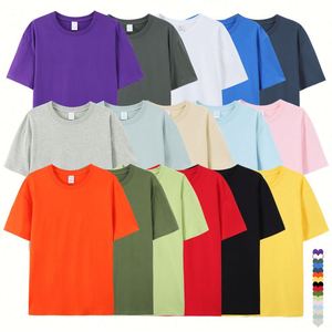 Camiseta Unisex de Cuello Redondo, Diseño Personalizado con Logotipo, 180 g/m², Algodón Puro Cómodo, Talla Grande para Niños y Adultos, para Verano - Product Image 3