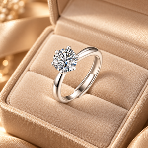 2กะรัตราคาถูกเงินสเตอร์ลิง925 <span class=keywords><strong>Moissanite</strong></span> รัศมีแหวนเพชรรอบสดใสตัดสำหรับเธอ<span class=keywords><strong>แหวน</strong></span>แต่งงานผู้หญิงเครื่องประดับ - Product Image 5