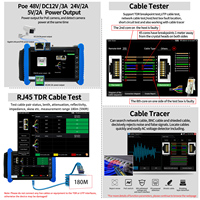 Testeur CCTV Rsrteng IPC-7600CADH Plus, testeur de caméra IP 8K 7 pouces, testeur de câble, testeur de câble réseau WiFi 4K TVI CVI AHD, traceur de câble