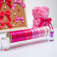 Ruban en satin rose écologique de 2 pouces et 100 yards, simple face, en polyester, idéal pour les cadeaux d'anniversaire et de Noël – Vente en gros usine