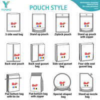 Sachet de recharge personnalisé pour liquide nettoyant, à fermeture éclair, haute barrière, en PE, PET, VMPET