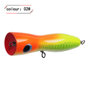 Señuelos Popper hechos a mano para pesca en el mar, lápiz de madera de alta calidad, arrastre de agua salada, señuelo realista para Jigging - Product Image 6