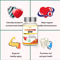 Ausreson Marque Privée en Gros Comprimés de Coenzyme Q10 (CoQ10) Halal 300mg 1000mg Supplément pour la Santé Cardiaque Comprimés de Coenzyme Q10