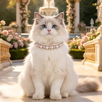 Colliers pour animaux de compagnie, doux, solides, durables, mignons, en cuir artificiel, style princesse, perles, strass, pour chat et chien