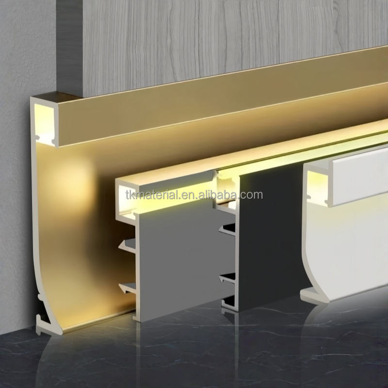 Decorative Trim Aluminum Baseboard Lighting Gold Skirting Board ...