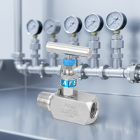 Válvula de Aguja Manual de Acero Inoxidable de Alta Calidad V4 6000psi con Palanca de 2 Vías 3/4 FD-LOK, Venta Directa de Fábrica, 1 Año de Garantía