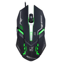 Souris de jeu filaire USB V17 avec rétroéclairage 7-RGB, boutons programmables, design ergonomique, capteur optique, pour droitiers, compatible ordinateur portable/ordinateur de bureau
