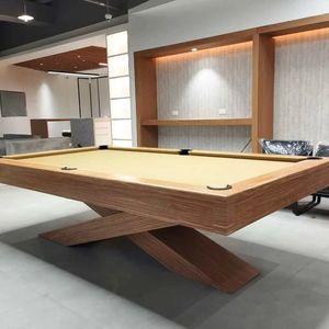 Table de <span class=keywords><strong>billard</strong></span>/<span class=keywords><strong>pool</strong></span> de luxe moderne de haute qualité avec plateau en ardoise 7/<span class=keywords><strong>8</strong></span>/9 pieds, poches en cuir véritable, rails en bois massif, usage intérieur TengBo - Product Image 1